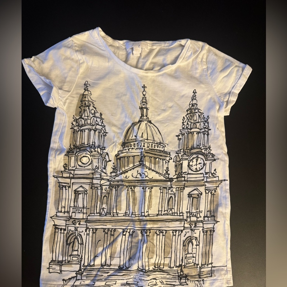 Burberry Children  White Architectural Graphic Tee